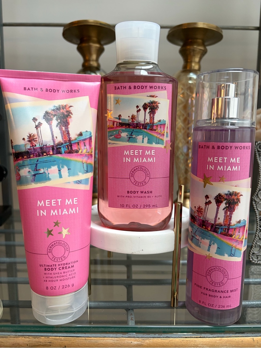 Bath & Body Works Meet Me In Miami Pink Body Care Trio NWT Summer 2026
